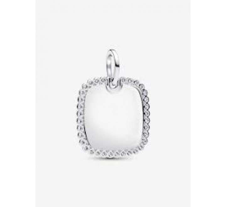 COLGANTE PANDORA PLATA CUADRADO PERSONALIZABLE 394009C01
