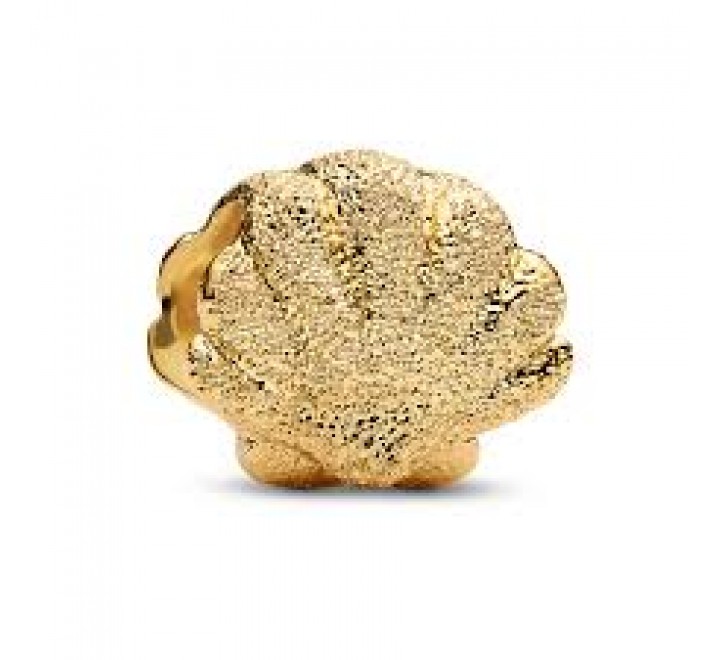 CHARM PANDORA PLATA DORADA MINI CONCHA MATIZADA 764057C00