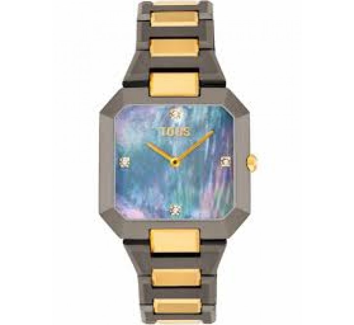 RELOJ TOUS ACERO NEGRO Y DORADO ESFERA NACAR 3000144800
