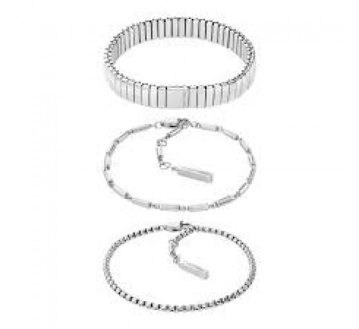 PACK TRES PULSERAS CALVIN KLEIN ACERO 35000837