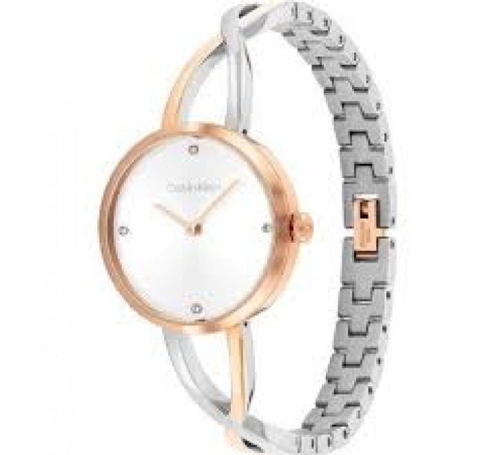 RELOJ CALVIN KLEIN SEMIRIGIDO BICOLOR ROSADO 25100060