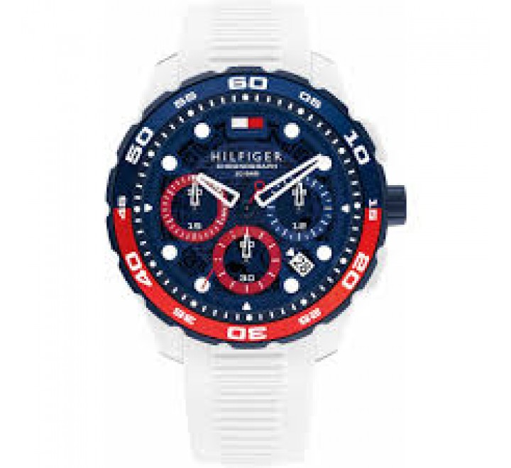RELOJ TOMMY HILFIGER SILICONA BLANCA ESFERA AZUL 1792231