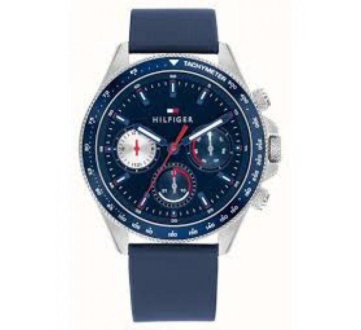 RELOJ TOMMY HILFIGER CAJA ACERO CORREA PIEL AZUL 1792209