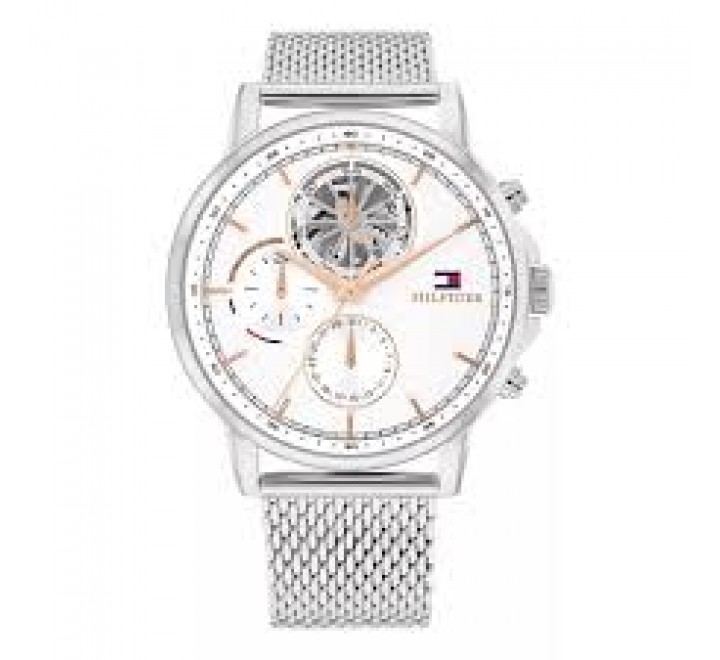 RELOJ CABALLERO TOMMY HILIGUER 1710682 ACERO MALLA MILANESA