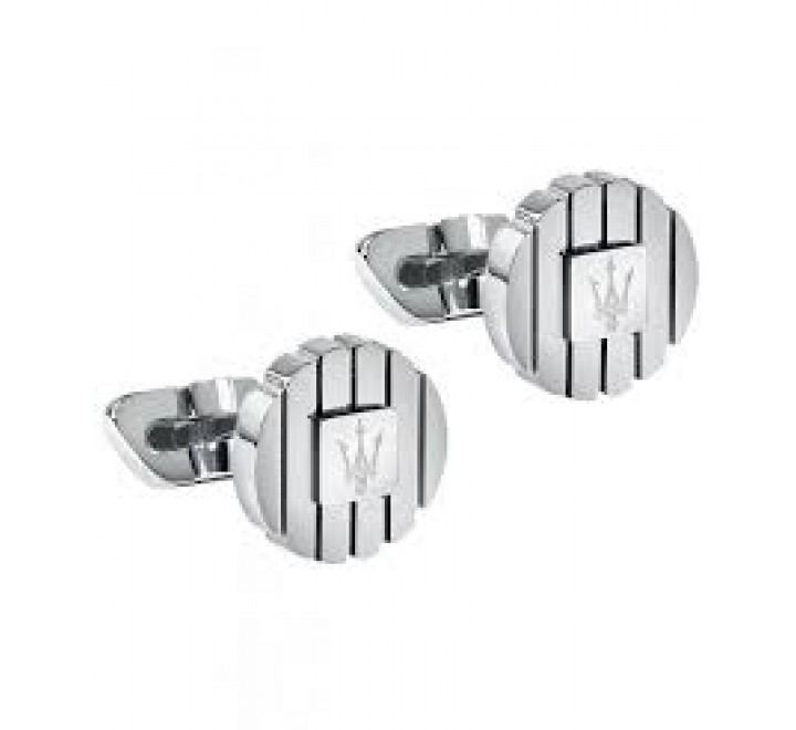 GEMELOS MASERATI ACERO REDONDO CON TRIDENTE JM5249JD01