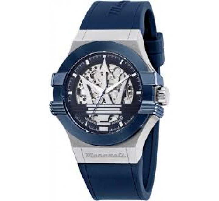 RELOJ MASERATI AUTOMATICO 42MM SILICONA AZUL R8821108050