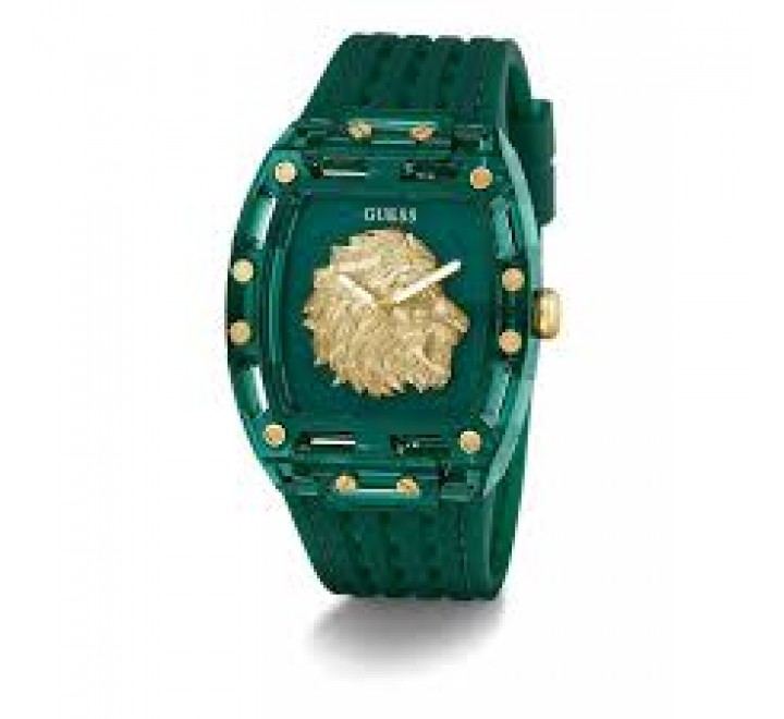 RELOJ GUESS CORREA SILICONA VERDE ESFERA LEON GW959G2