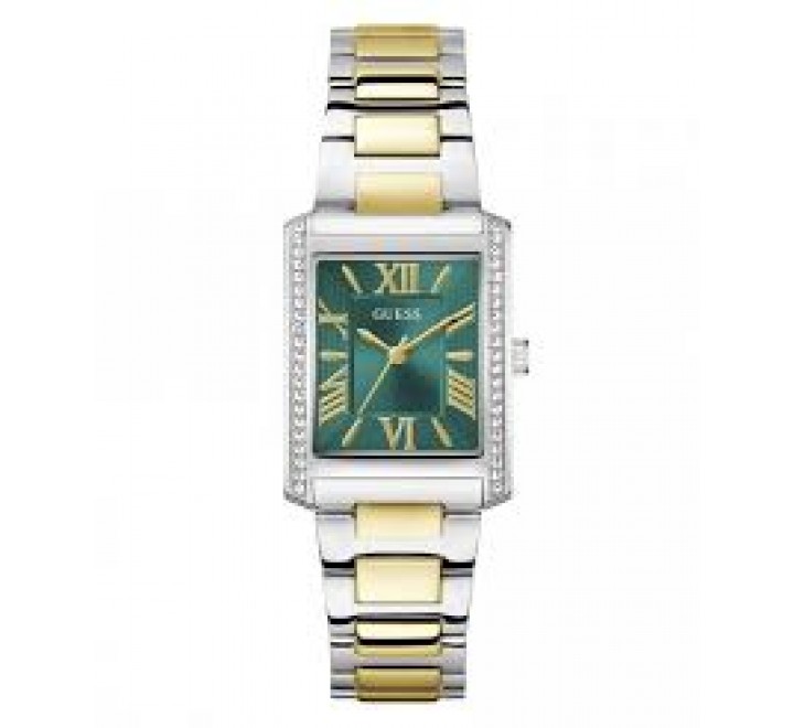 RELOJ GUESS CAJA ARMIS BICOLOR DORADO ESFERA VERDE GW0874L2