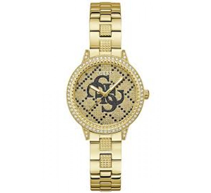 RELOJ GUESS CAJA Y ARMIS ACERO DORADO CIRCONITAS GW0944L2