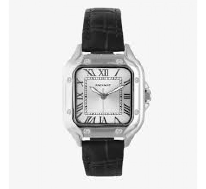 RELOJ RADIANT CORREA PIEL NEGRA CAJA CUADRADA RA676201