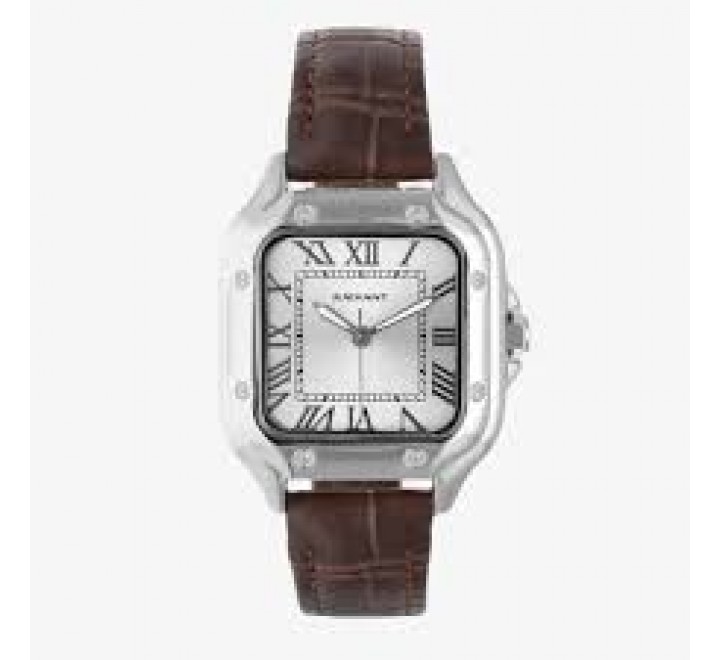 RELOJ RADIANT CORREA PIEL MARRON CAJA CUADRADA RA676202