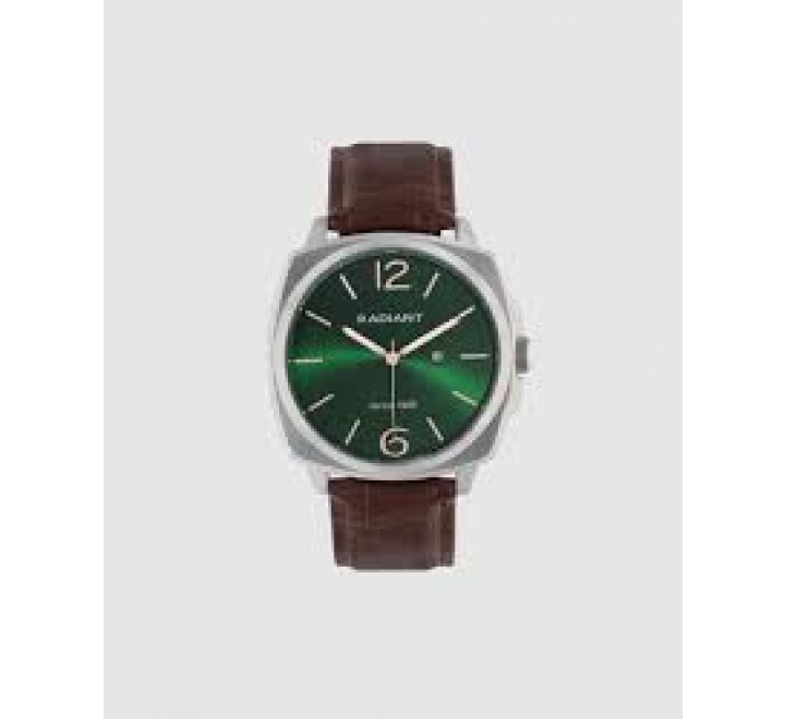RELOJ RADIANT CORREA PIEL MARRON ESFERA VERDE RA678204
