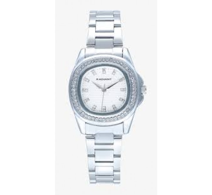 RELOJ RADIANT ARMIS ACERO CUADRADO CIRCONITAS RA637201