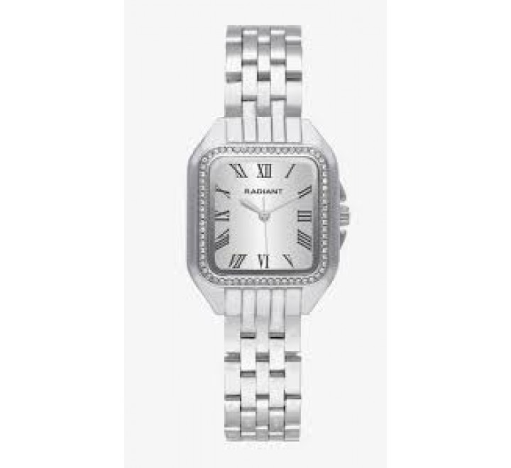 RELOJ RADIANT ARMIS ACERO CAJA CUADRADA CIRCONITAS RA643201