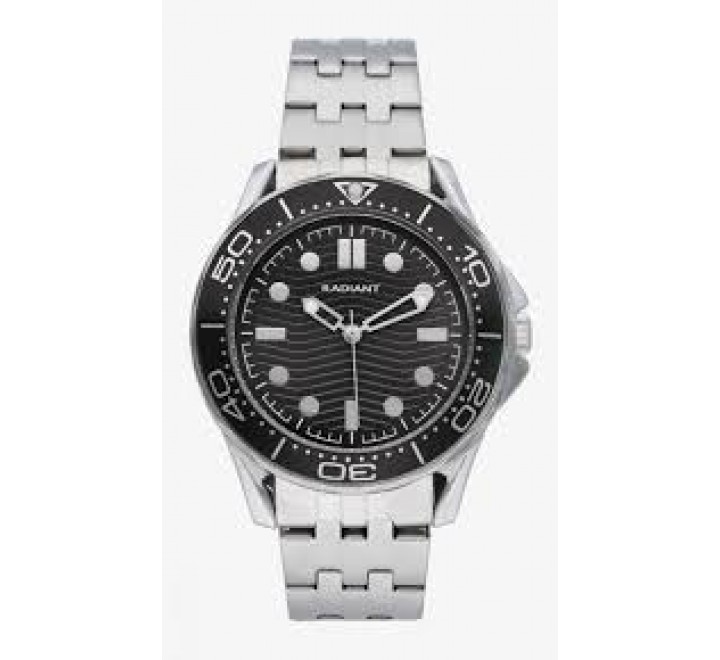 RELOJ RADIANT ARMIS ACERO CAJA CON BISEL NEGRO RA653202