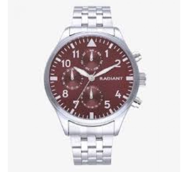 RELOJ RADIANT ARMIS ACERO ESFERA BURGUNDY RA612708