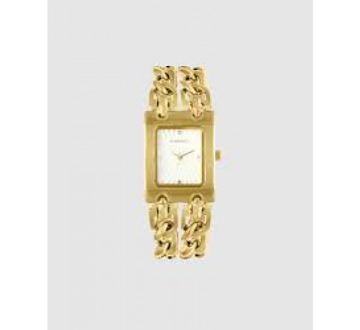 RELOJ RADIANT CAJA Y ARMIS DORADO CUADRADO RA672203