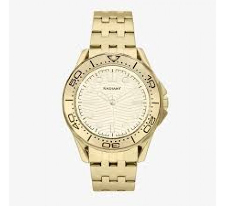 RELOJ RADIANT CAJA Y ARMIS DORADO ESFERA DORADA RA653204