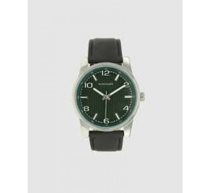 RELOJ RADIANT CORREA PIEL NEGRA ESFERA VERDE RA681201