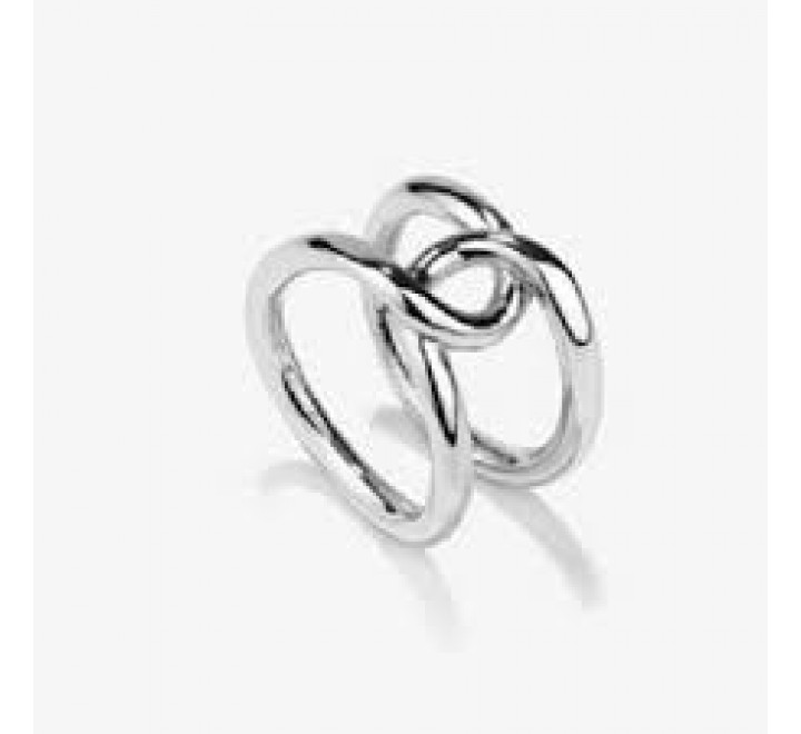 ANILLO RADIANT PLATEADO DOBLE ANCHO N?14 RY000320-140A