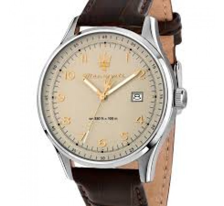 RELOJ MASERATI CORREA PIEL MARRON CAJA ACERO R8851124004