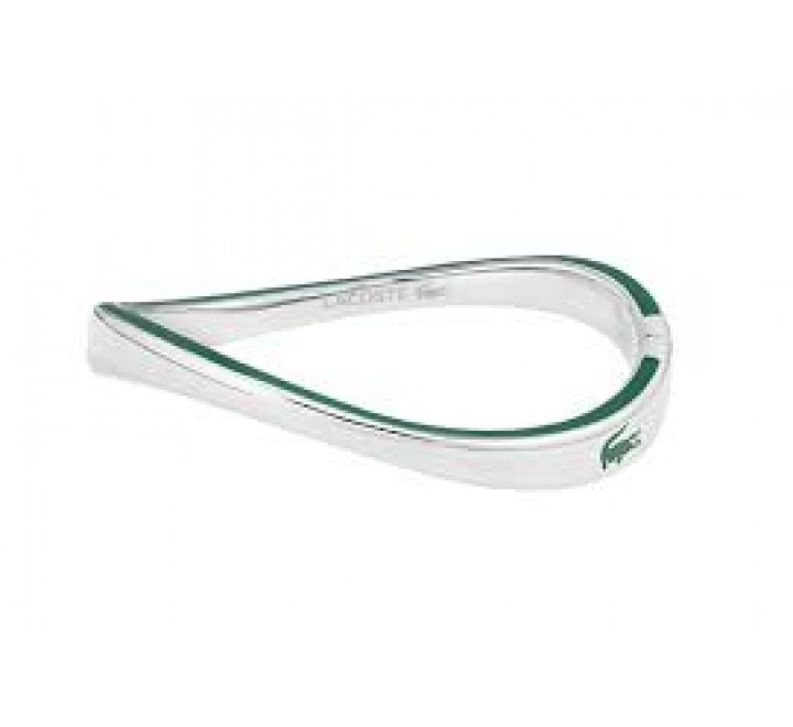 PULSERA LACOSTE ACERO RIGIDA VERDE 2040542