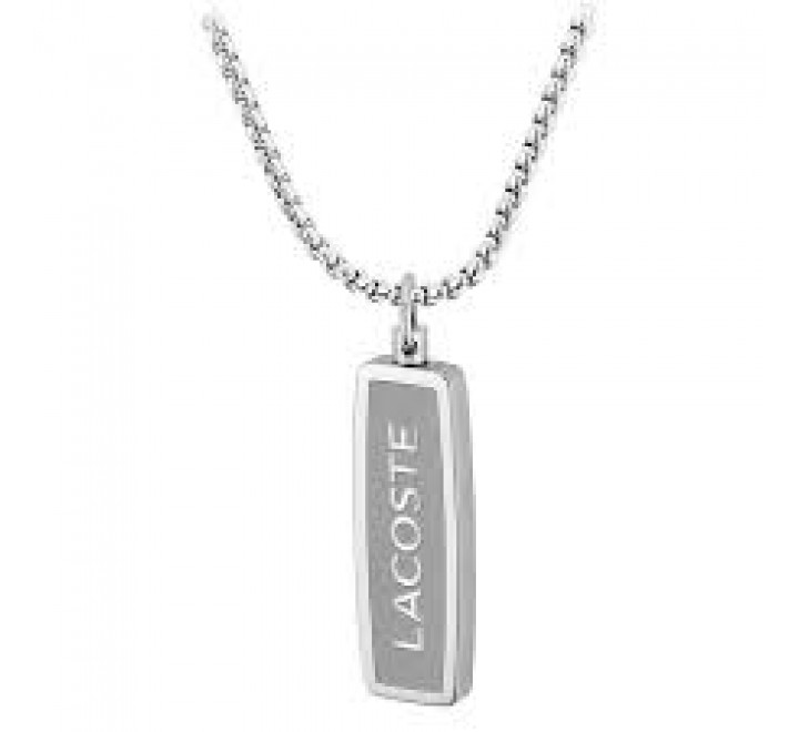 COLLAR LACOSTE ACERO CON PLACA 2040536