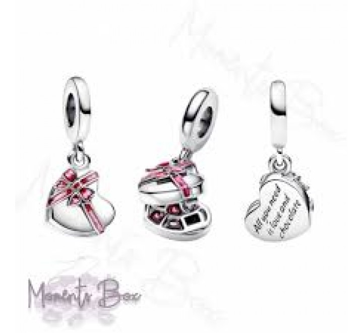 CHARM PANDORA PLATA CAJA BOMBONES QUE SE ABRE 792587C01