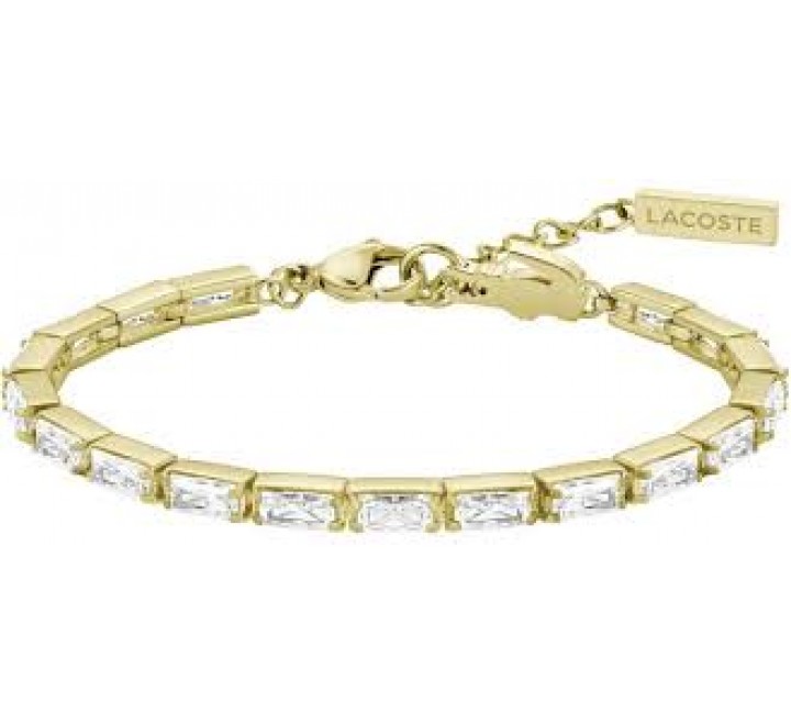 PULSERA LACOSTE ACERO DORADO CIRCONITAS 2040499