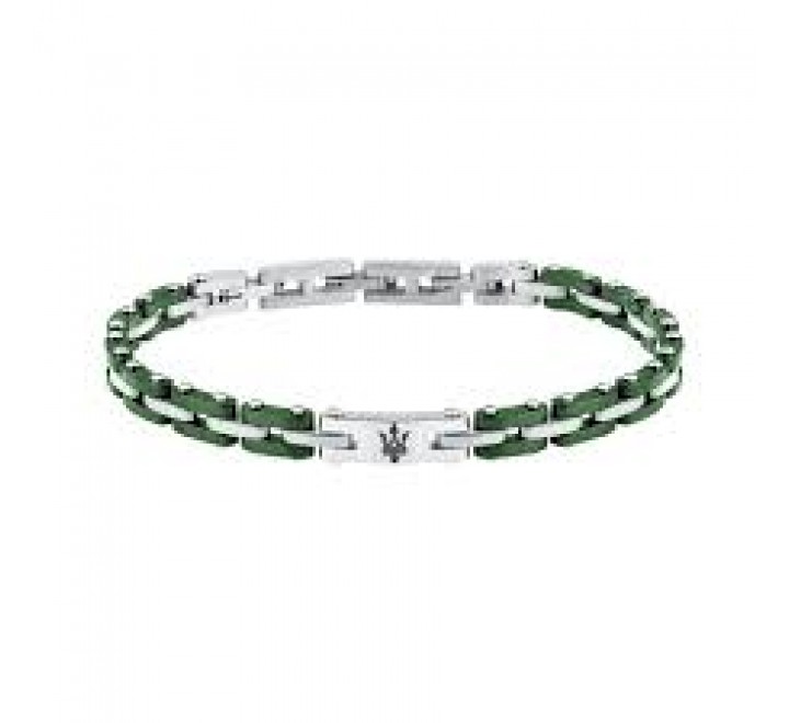 PULSERA MASERATI ACERO Y CERAMICA VERDE JM425ATZ66