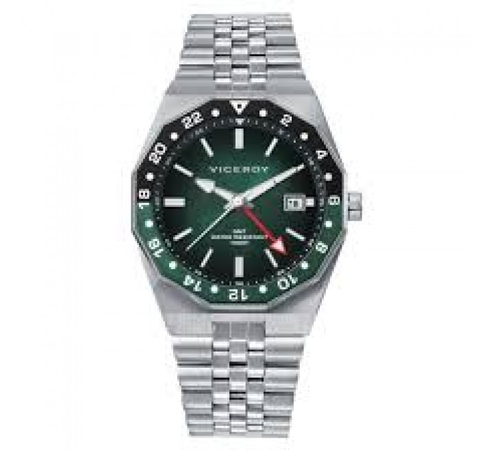 RELOJ VICEROY CAJA Y ARMIS ACERO ESFERA VERDE 42457-67