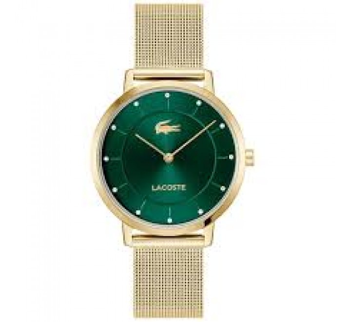 RELOJ LACOSTE CAJA ARMIS ACERO DORADO ESFERA VERDE 2001475