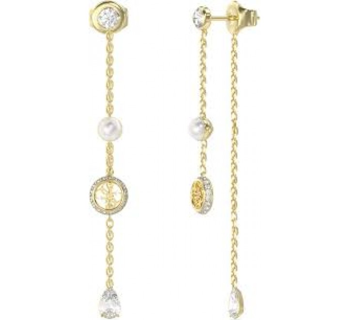 PENDIENTES GUESS ACERO DORADO LARGOS CADENA JUBE05513JWYGT-U