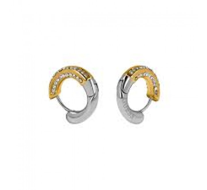 PENDIENTES GUESS ACERO BICOLOR DORADO ARO JUBE05375JWYGRHT-U