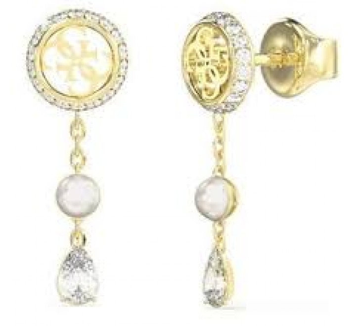 PENDIENTES GUESS ACERO DORADO LARGOS JUBE05521JWYGT-U