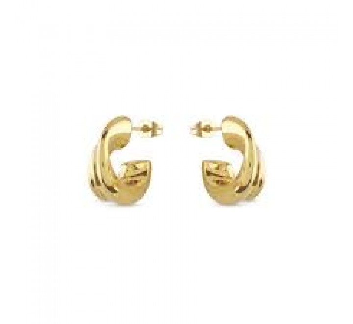 PENDIENTES GUESS ACERO DORADO ARO LISO JUBE05331JWYGT-U