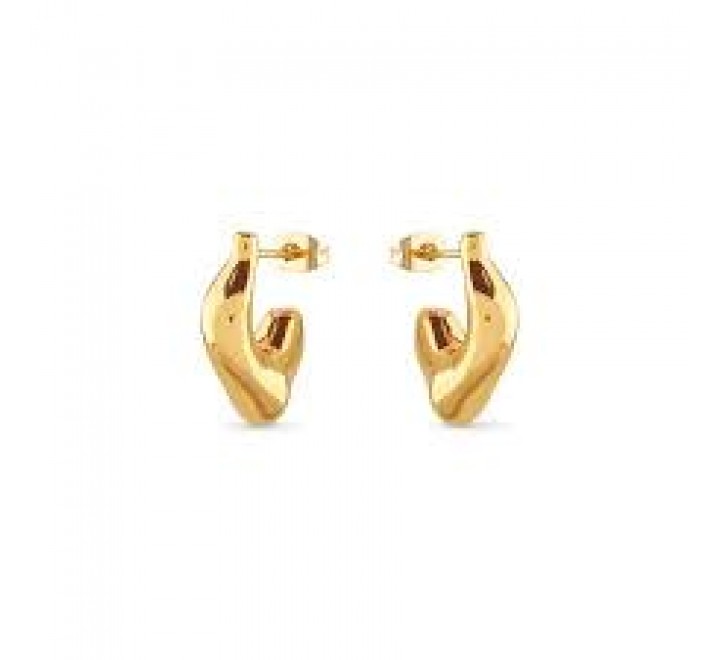 PENDIENTES GUESS ACERO DORADO ARO LISO JUBE05342JWYGT-U