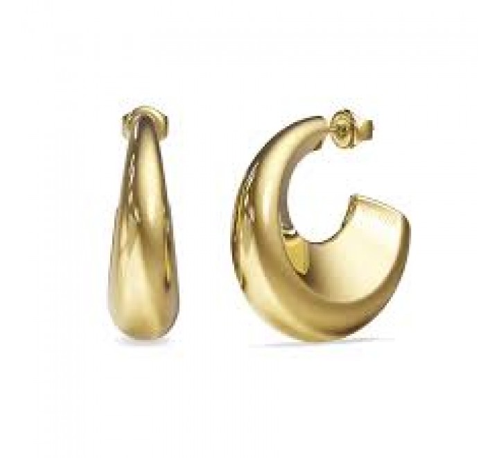 PENDIENTES GUESS ACERO DORADO ARO ANCHO JUBE05338JWYGT-U