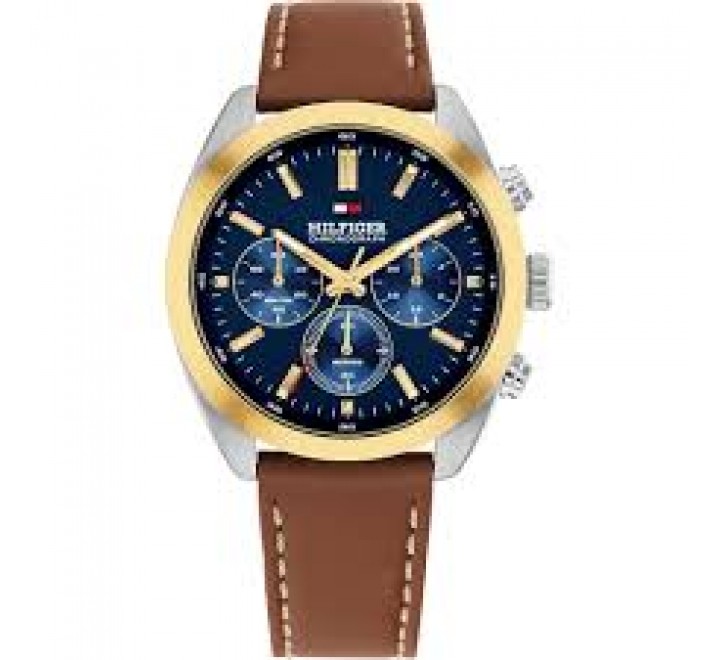 RELOJ TOMMY HILFIGER CORREA MARRON CAJA BICOLOR 1710720