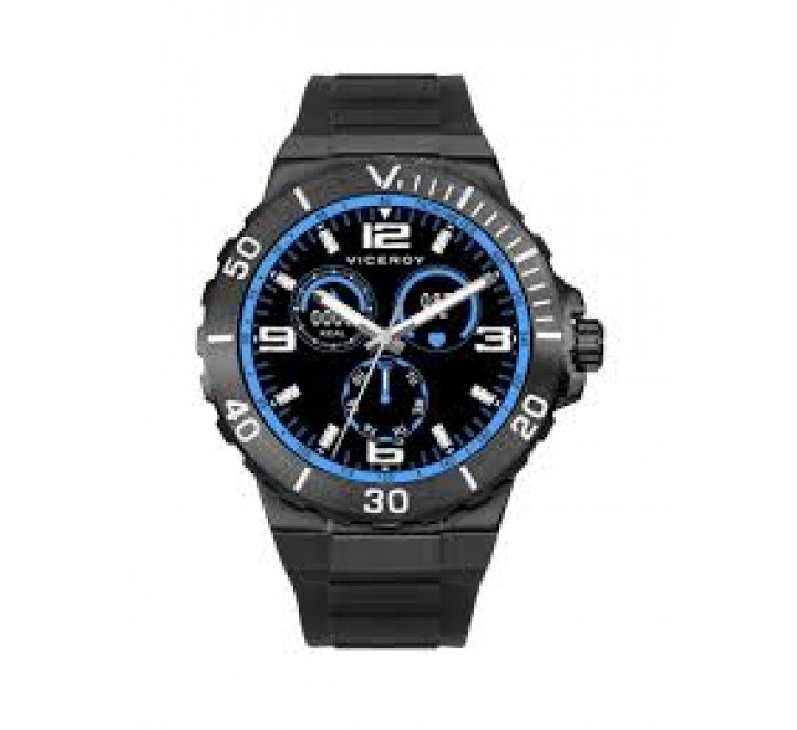 RELOJ SMART VICERO ACERO IP GRIS Y NEGRO 41163-10