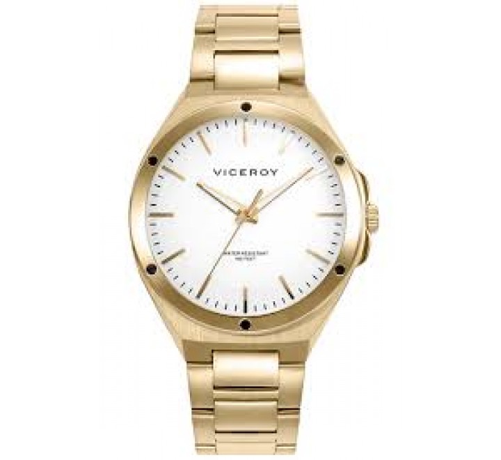 RELOJ VICEROY CAJA Y ARMIS ACERO DORADO 41141-07