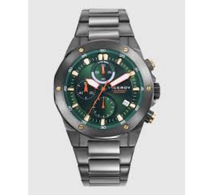 RELOJ VICEROY CAJA Y ARMIS ACERO GRIS ESFERA VERDE 46853-67