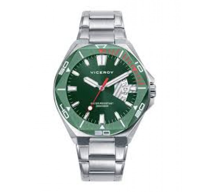 RELOJ VICEROY CAJA Y ARMIS ACERO ESFERA VERDE 46847-37