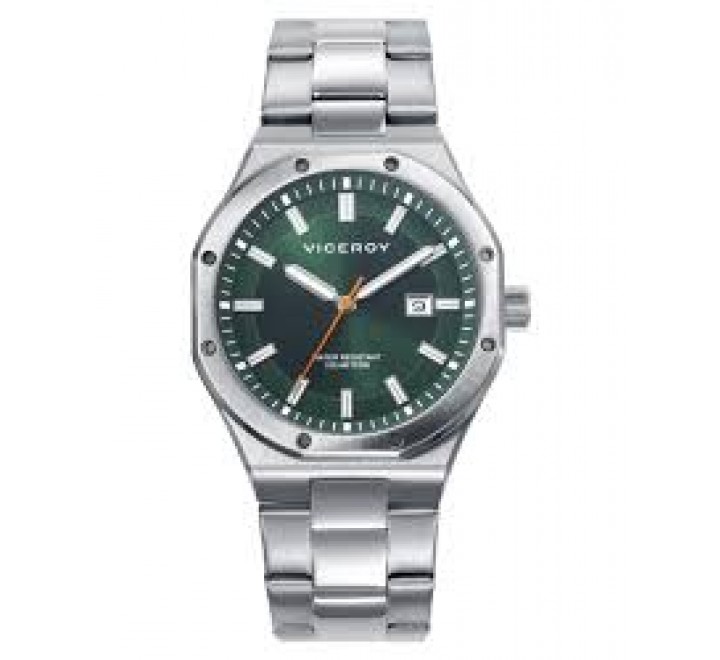 RELOJ VICEROY CAJA Y ARMIS ACERO ESFERA VERDE 401459-67