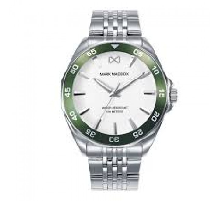RELOJ MARK MADDOX ARMIS ACERO CAJA BISEL VERDE HM1022-07