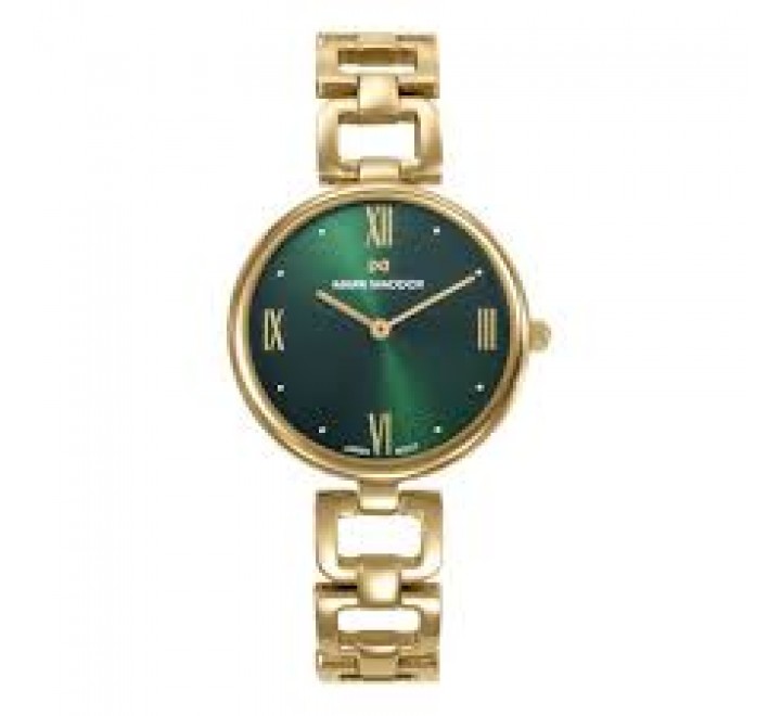 RELOJ MARK MADDOX CAJA Y ARMIS DORADO ESFERA VERDE MM1033-63