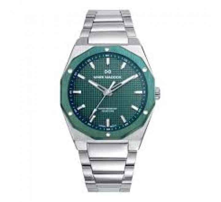 RELOJ MARK MADDOX ARMIS ACERO ESFERA Y BISEL VERDE HM1030-67