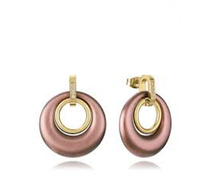 PENDIENTES VICEROY ACERO DORADO Y MARRON 15198E01012