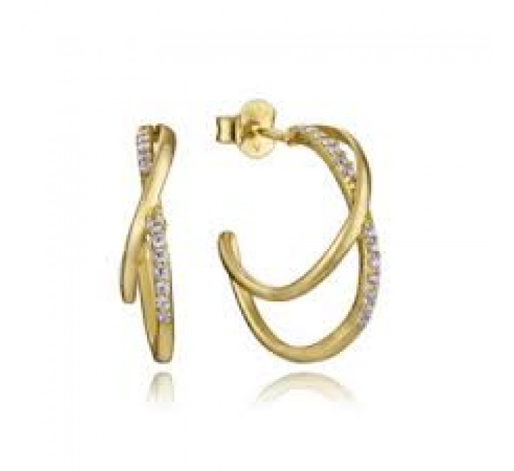 PENDIENTES VICEROY PLATA DORADA ARO CIRCONITAS 9157E100-30