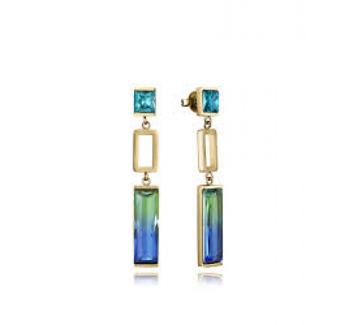 PENDIENTES VICEROY ACERO DORADO PIEDRAS COLOR 14324E01012